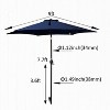 Maria 9Ft uv-cut Patio Cantilever Umbrella for Garden, Poolside, Outdoor Furniture - Maison Boucle - 3 of 4