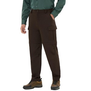Men's Cargo Convertible Hiking Pants Zip-Off Quick-Dry Lightweight Stretch Pant Outdoor - 1 of 4