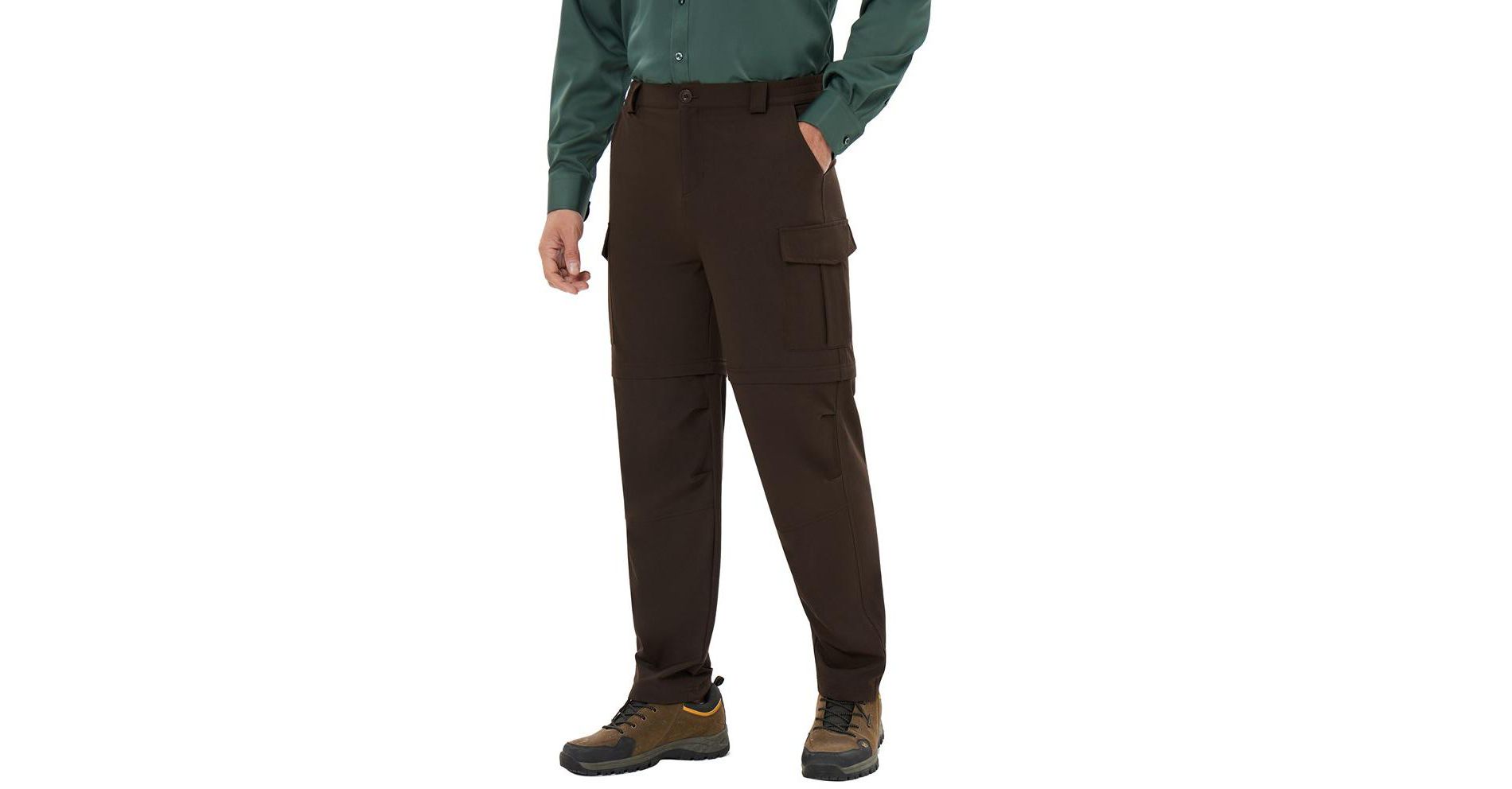 YESFASHION Men's Cargo Convertible Hiking Pants Zip-Off Quick-Dry Lightweight Stretch Pant Outdoor