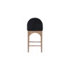Meridian Furniture,Waldorf Black Chenille Fabric Stool - 2 of 4