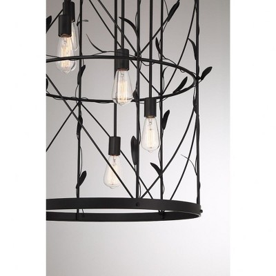 Lexington Matte Black 5-Light Trellis Pendant