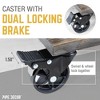 Pipe Decor Mounted Swivel Caster Wheels for Wood Furniture with Locking Mechanism (4-Pack) - 4 of 4