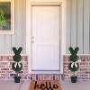 poetree 3ft Artificial Bunny Shaped Boxwood Topiary Trees Faux Boxwood Topiaries Plant Set of 2 - 3 of 4