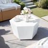 UPHA 28-Inch Hexagon Outdoor Coffee Table – Magnesium Oxide Coffee Table for Patio, Backyard & Garden - 4 of 4
