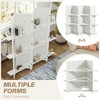 Resenkos 5-Panel 67" Tall Wood Privacy Screen Room Divider - 3 Shelves, Folding Storage for Bedroom, White - 3 of 4
