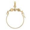 Black Bow Jewelry 14k Yellow and Rose Gold Two Tone Floral Charm Holder Pendant - 3 of 4