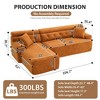 Mocamel 105" Modular Cloud Sectional Sofa with L-Shape Chaise, Modern Antique White Boneless Couch, Deep Seat & No Assembly for Living Room - 3 of 4