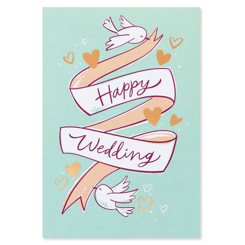 Wedding Card Banner with Doves, 1 of 7