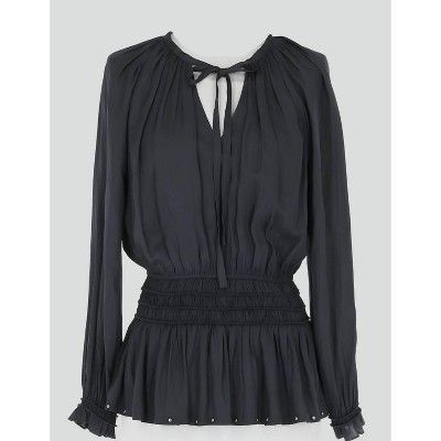 Women's Rouched Waist Blouse - current air
