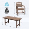 Hyleory 7pc Outdoor Dining Set, 66.9'' Rectangular Table w/Umbrella Hole and 6 Chairs - 4 of 4