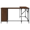 vidaXL Desk Brown Oak 55.5 in.x55.5 in.x29.5 in. Engineered Wood - 4 of 4