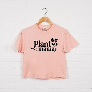 Simply Sage Market Women's Floral Plant Mama Short Sleeve Relaxed Fit Cropped Tee - 1 of 4