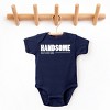 The Juniper Shop Handsome Just Like Dad Baby Short Sleeve Bodysuit - NB - Navy - 2 of 4