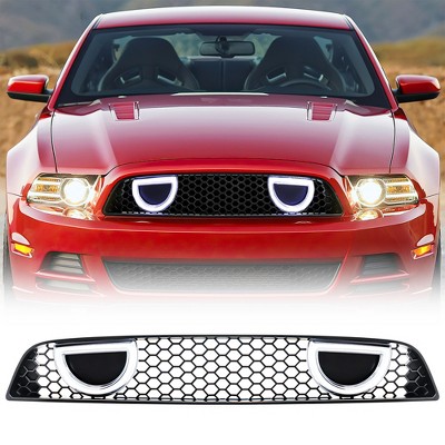AMERICAN MODIFIED Front Upper Grille Compatible with 2013-2014 Ford Mustang GT V6, Mach 1, Matte Black