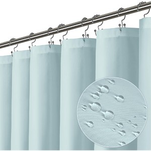 LiBa Premium Cloth Fabric Shower Curtain - Heavy Duty, Water Repellent, Hotel Style Soft Liner, Easy Clean and Machine Washable - 1 of 4