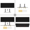 FurnitureR Wood Floating Shelves for Wall, 15.75 Inch Wide Rustic Wooden Floating Shelves, Invisible WallMounted Display for Living Room, Black - 4 of 4