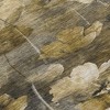 Taupe Beige And Tan Floral Washable Indoor Outdoor Area Rug - 4 of 4