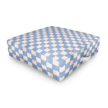 Schatzi Brown Alice Check Powder Outdoor Floor Cushion - Deny Designs