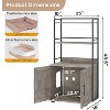 Cat Litter Box Enclosure with Shelves, Large Hidden Litter Box Furniture Cabinet, Modern Cat House with Storage & Ventilation - 2 of 4