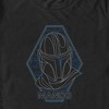Men's Star Wars: The Mandalorian Mando Blue Line Art Helmet T-Shirt - 2 of 4