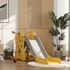 Whisen Toddler Slide, 3 in 1 Slide for Kids Ages 1-3 Years, Indoor Slide with Basketball Hoop, Climber, Gift for Kids - Yellow - 3 of 4