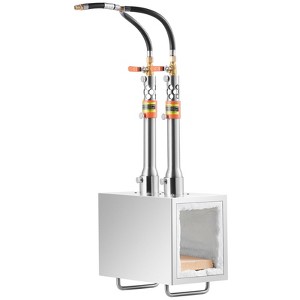 VEVOR Portable Propane Forge, 2 Burner Farrier Forge, 2600℉ Tool and Knife Making Blacksmithing Gas Forge, Large Capacity, Silver - 1 of 4