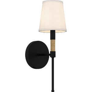 Bayside 1-Light Matte Black Wall Sconce - 1 of 4