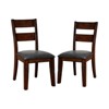 24/7 Shop At Home: Upholstered Faux Leather, Wood Frame Side Chairs, Set of 2 - 2 of 3