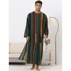 Lars Amadeus Men's Color Block Button Down Striped Lounge Nightgown - 2 of 4