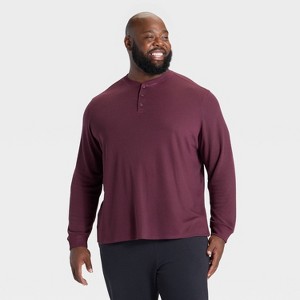 Men's Waffle Henley Shirt - All In Motion™ - 1 of 3