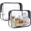 BAGSMART Clear Toiletry Bag, 2 Packs TSA Approved Water resistant Quart Size Travel Organizer - 2 of 3