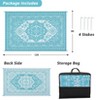 Waterproof Outdoor Rug Reversible Plastic Straw Mat, Vintage Medallion Patio Carpet for RV, Deck, Beach, Camping - 3 of 4
