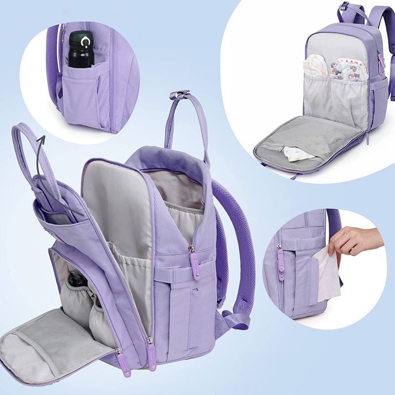 RUVALINO Large Diaper Bag Backpack, Multifunction Travel Maternity Baby Changing Bags, 3 of 6