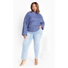 Women's Plus Size Angel Sweater - denim blue | CITY CHIC - 2 of 4