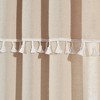 Set of 2 (84"x52") Ivy Tassel Faux Linen Light Filtering Window Curtain Panels - Lush Décor - image 3 of 4