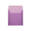 JAM Paper 6.5x6.5 Square Translucent Vellum Invitation Envelopes Lilac Purple 241332378I - 2 of 2
