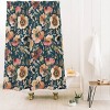 Ninola Design Artistic Poppies Midnight Shower Curtain Blue - Deny Designs: Abstract Microfiber Bath Decor, Machine Washable - 2 of 3
