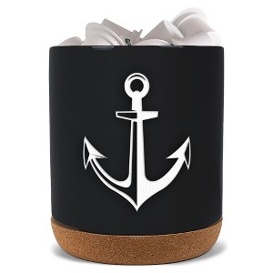 Elanze Designs Anchor Black X-Large Cork Bottom, Kitchen Counter, Ceramic Stoneware, Coffee, Tea and Hot Chocolate, Machine Brewing, K Capsule Pod - 1 of 1