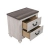 NicBex Nightstand with 2 Drawers,Modern Side Table with Storage Space and Wood Frame,Bedside Table for Bedroom,Living Room - 4 of 4