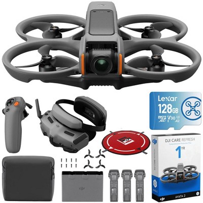 DJI Avata 2 Fly More Combo (3 Batteries) FPV Drone & 128GB Care Bundle