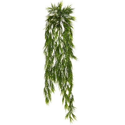 Nearly Natural 43-in Mini Bamboo Hanging Bush (Set of 2)