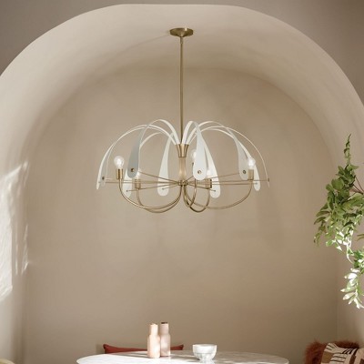 Petal 42.5 Inch 5 Light Champagne Bronze Chandelier