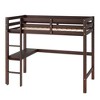 Whisen Twin High Loft Bed, Rubber Wood Loft Bed with Ladder, Safety Guardrail and built-in desk - 4 of 4