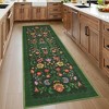 Washable Vintage Floral Living Room Rugs, Soft Large Farmhouse Bedroom Carpet, Non Slip Stain Resistant Floor Cover for Dining Room Kitchen - 2 of 4