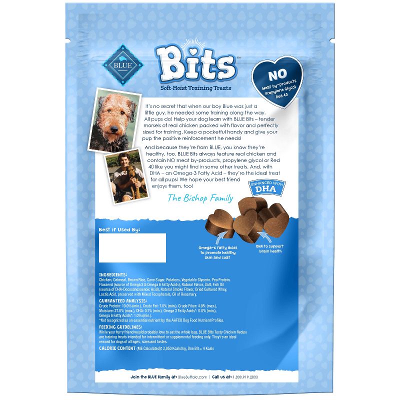 Blue Buffalo Blue Bits Natural Soft-Moist Training Dog Treats with Chicken Recipe, 3 of 7