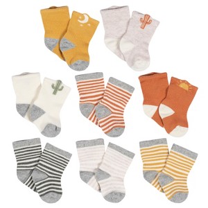 Gerber Baby Neutral 8-Pack Jersey Wiggle Proof® Socks Southwest - 1 of 4