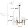 LNC Layla 6-Light 23" Modern  Candlestick Medium Chandelier, Matte  Gold with Clear Glass Shades - 3 of 4