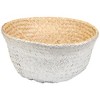 Northlight Seagrass Belly Wicker Basket with Handles - 13" - Silver and Beige - 3 of 4