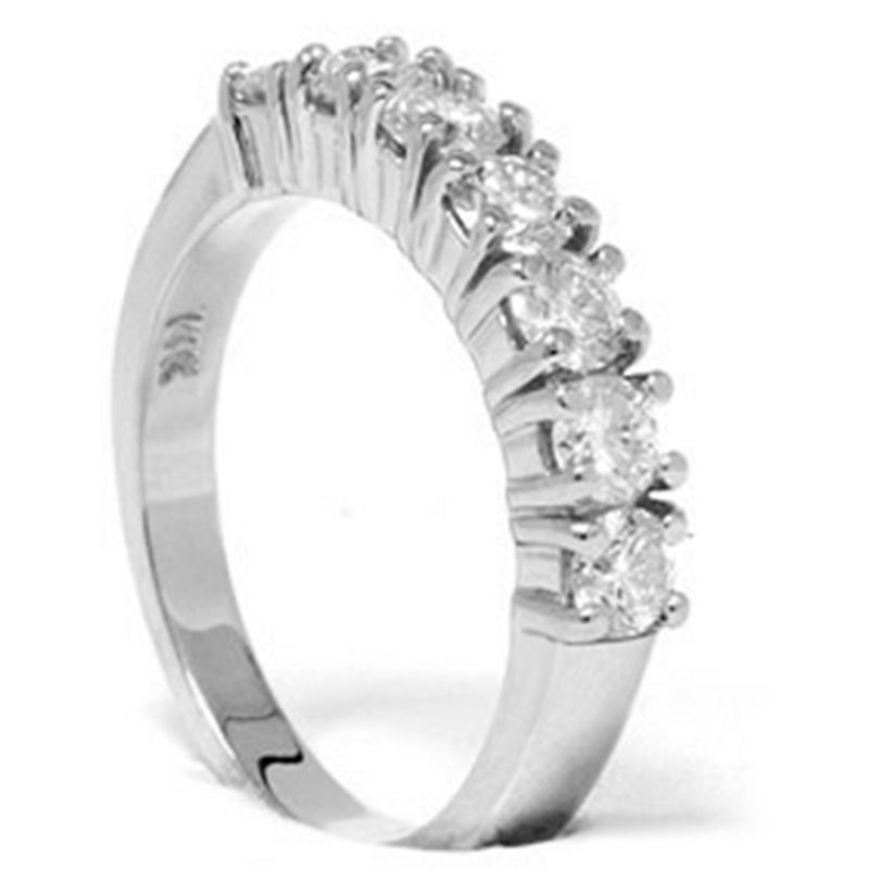 Pompeii3 1ct Diamond Wedding Ring Anniversary 14K White Gold, 2 of 5