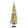 YOOCOZZ  Classic Christmas Decoration - 6ft Pre-Lit Slim Noble Fir Artificial Xmas Tree with 170 Warm White LED Lights and 390 Tips, Green - 2 of 4